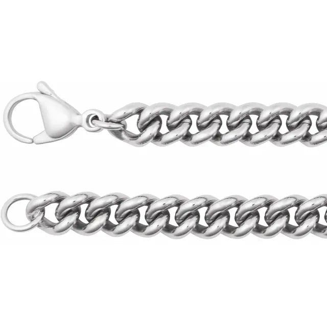 Stainless Steel 6.3 mm Curb 8" Chain
