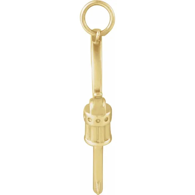 14K Yellow .05 CTW Natural Diamond Revolver Pendant