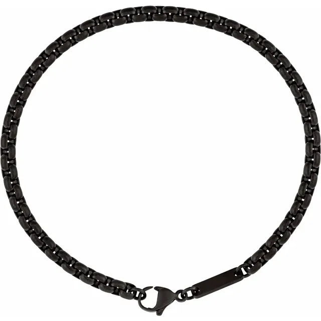 Titanium 4 mm Round Box 8" Chain