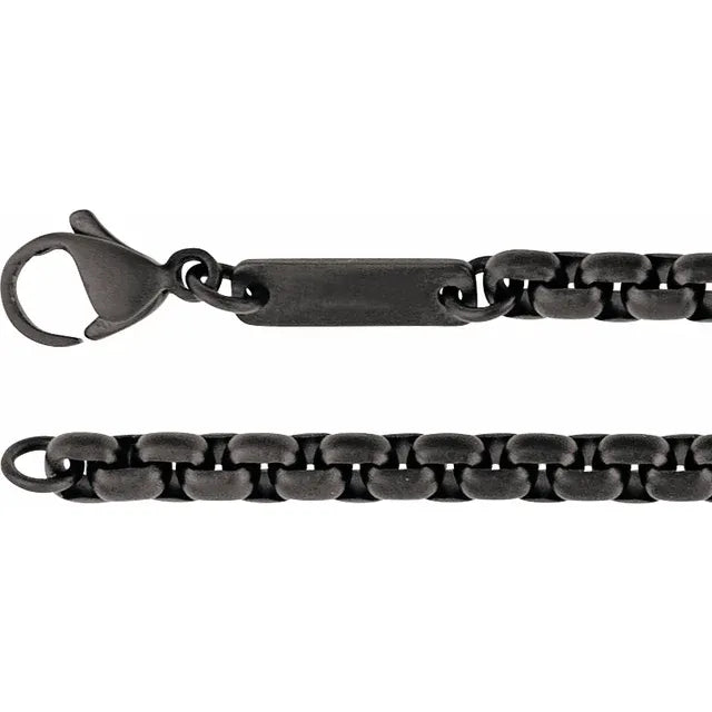 Titanium 4 mm Round Box 8" Chain