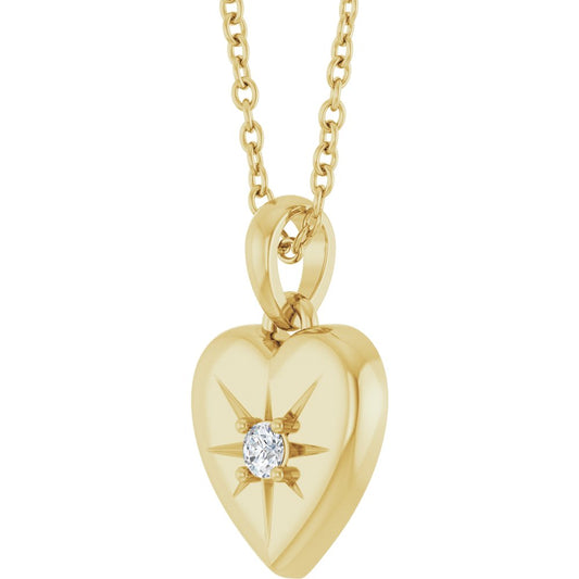 Star-Kissed Heart Diamond Necklace