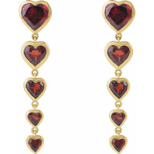 14k Gold Dusken Vow Hearted Tokens Earrings