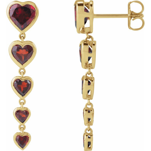 14k Gold Dusken Vow Hearted Tokens Earrings