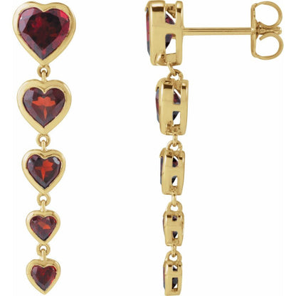 14k Gold Dusken Vow Hearted Tokens Earrings