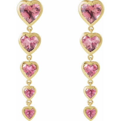 14k Gold Dusken Vow Hearted Tokens Earrings