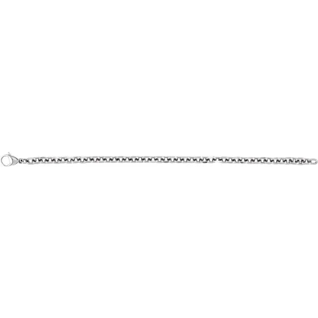 Titanium 5.5 mm Diamond-Cut Cable 8" Chain