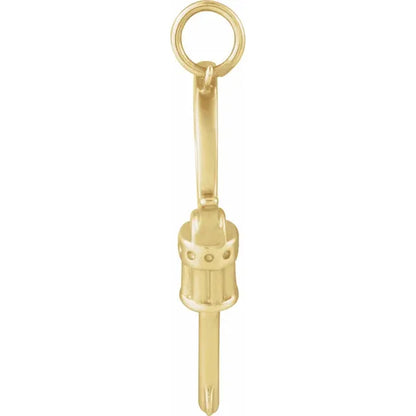 14K Yellow .05 CTW Natural Diamond Revolver Pendant