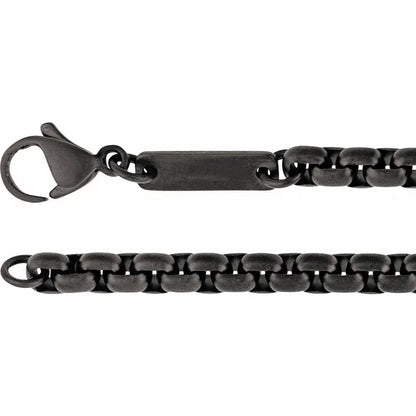 Titanium 4 mm Round Box 8" Chain
