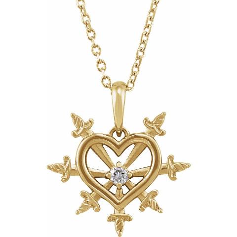 Enchanted Edge: Heart & Daggers Necklace