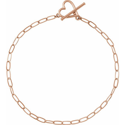 14k Golden Love Link Bracelet