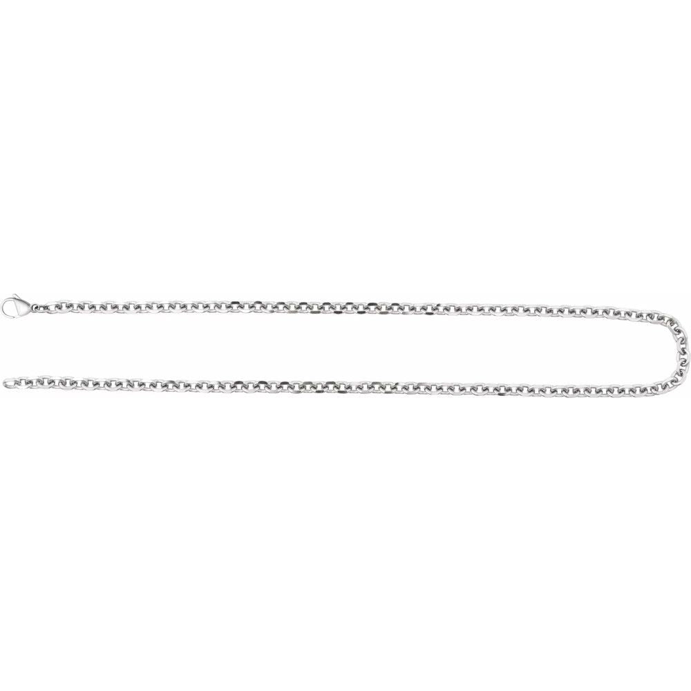 Titanium 5.5 mm Diamond-Cut Cable Chain