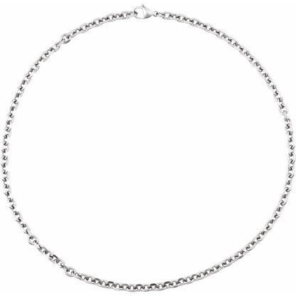 Titanium 5.5 mm Diamond-Cut Cable Chain